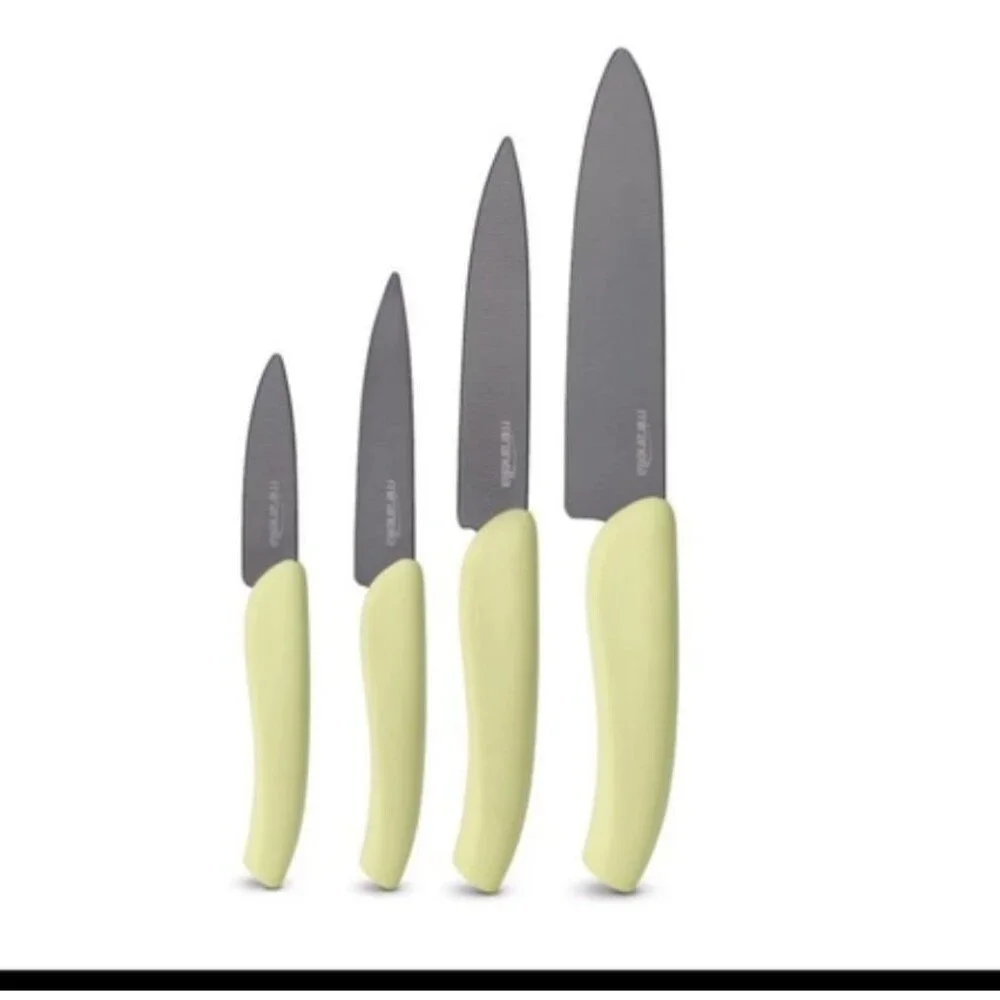 Miranella Set Four Ceramic Knives blade lengths of 3